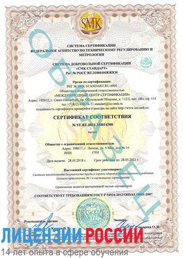 Образец сертификата соответствия Биробиджан Сертификат OHSAS 18001